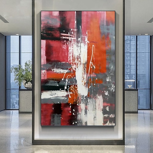 handgefertigtes Ölgemälde auf Leinwand, Wandkunst, Dekoration, abstraktes Messergemälde, Landschaftsblau, für die Inneneinrichtung, gerolltes, rahmenloses, unbelastetes Gemälde Image