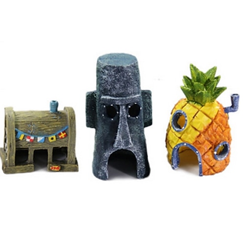 Mini-Aquarium-Aquarium-Ornamente Cartoon-Ananas-Haus für Aquarium-Aquarium-Dekoration Aquarium-Wohnaccessoires Image