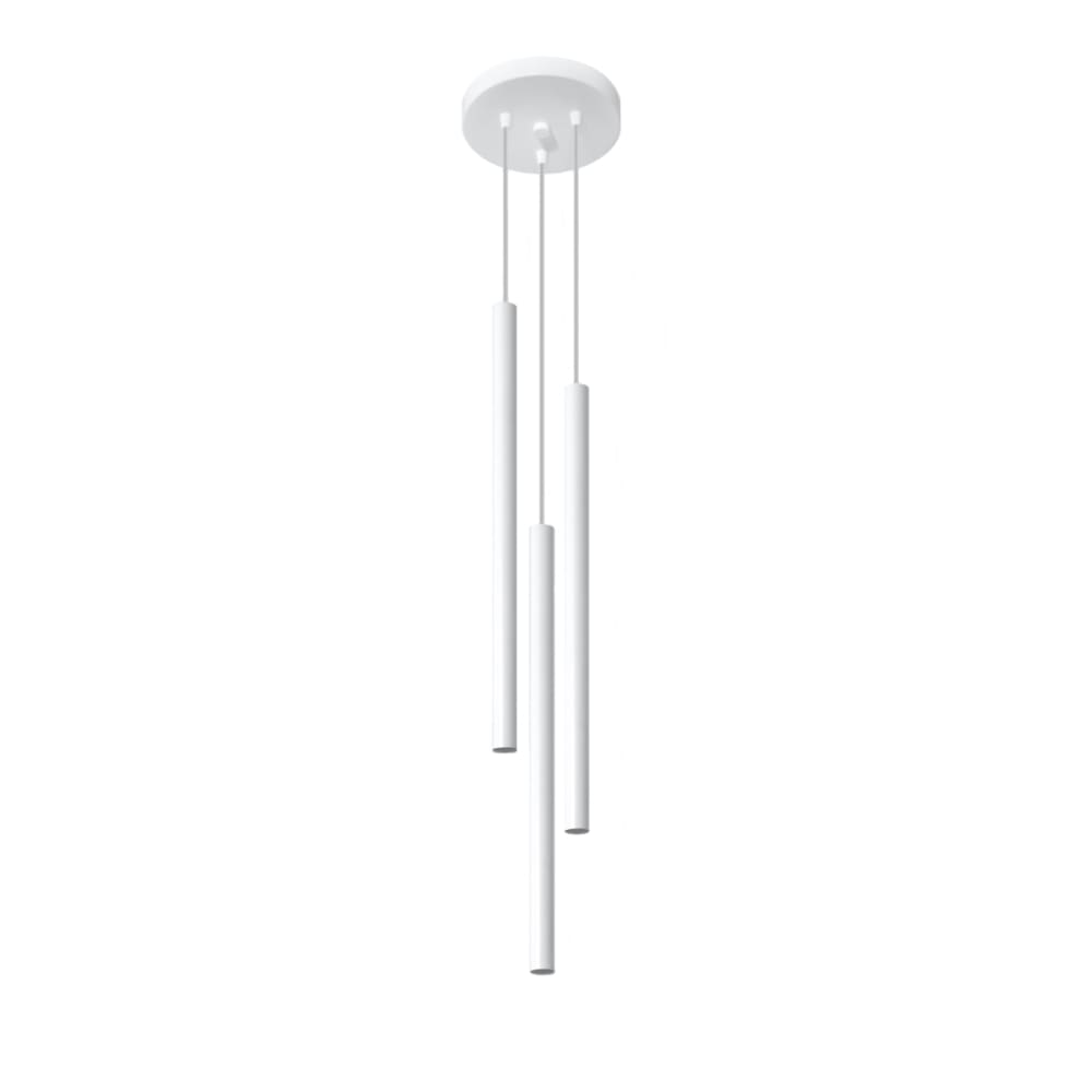 Suspension tube en métal, blanc L: 20cm
