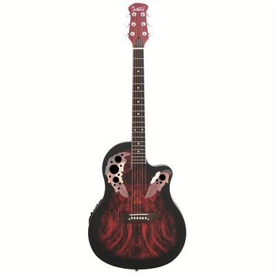 TEMU 41in Eq Top Matte Acoustic Guitar Halloween Christmas Gifts