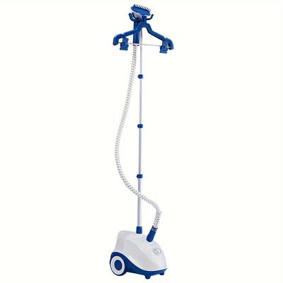 TEMU Standing Garment Steamer With Roll Wheels For Easy Movement, 1.8l Water Tank For 1 Hour Continuous Steaming, Adjustable Pole For Storage, Includes Descaler Packet