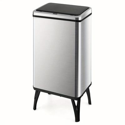 TEMU Gymax Stainless Steel Trash Can 13.2 Gallon Automatic Motion Sensor Garbage Bin