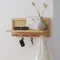 Maison tissé mur clé crochet support de rangement en bois massif rotin support de rangement livre et journal support de stockage de magazines décoration