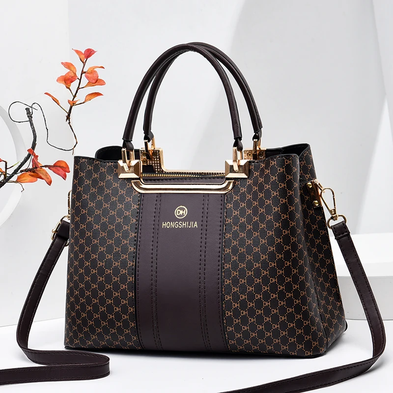 Sac à main imprimé vintage pour femme, sac à bandoulière tout-en-un, tempérament de haute qualité, mode