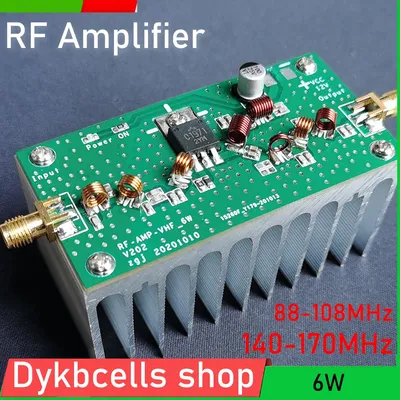 6W VHF FM RF Leistungsverstärker 140-170Mhz 88-108Mhz FÜR Ham Radio FM Sender Walkie-Talkie VHF RF AMP