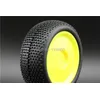 Neues Design, vorgeklebt, 4 Stück 1/8 Buggy-Reifen (Monica), Offroad-Reifen, leichtes Rennrad (gelb), passend für 1/8 Buggy 1/8 Reifen