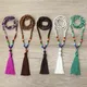 16 Stili Mala Collana in pietra naturale occhio di tigre da uomo 6mm 108 collane di perline con pendente in nappa Regali di gioielli di moda buddisti
