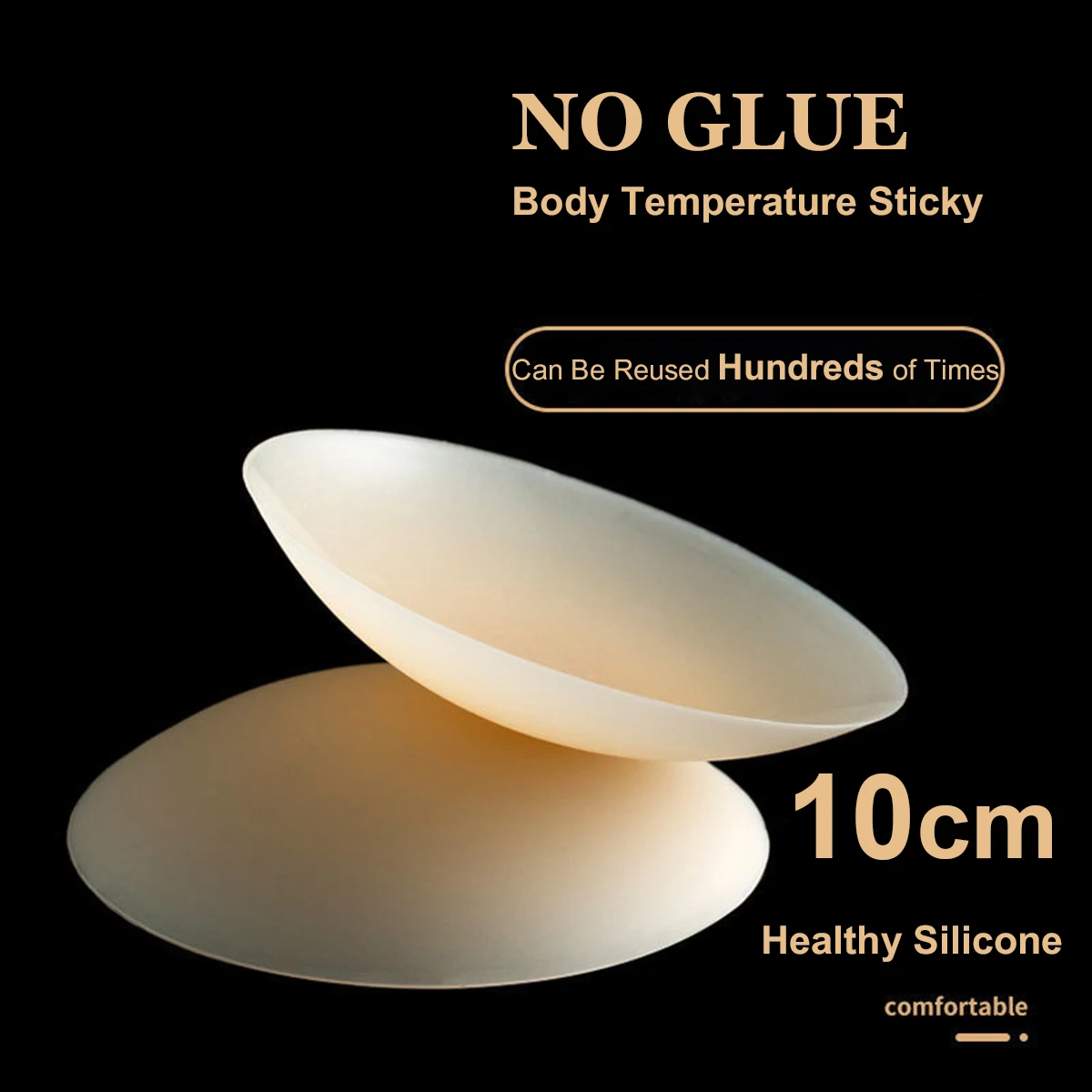 10cm sans colle collant mamelon couverture plongeant sans Trace Invisible soutien-gorge Silicone Nubra autocollants accessoires coussinets d