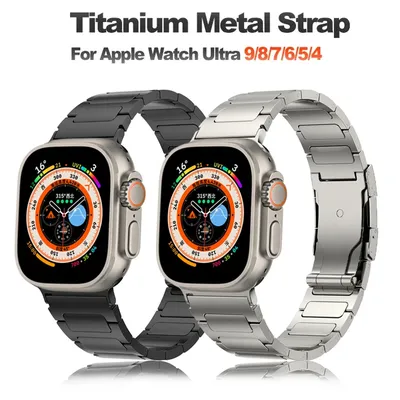 Für Apple Watch Ultra Titan Uhren armband Uhr 9 8 7 6 5 4 Smart Metall armband 49mm 45mm 44mm 42mm