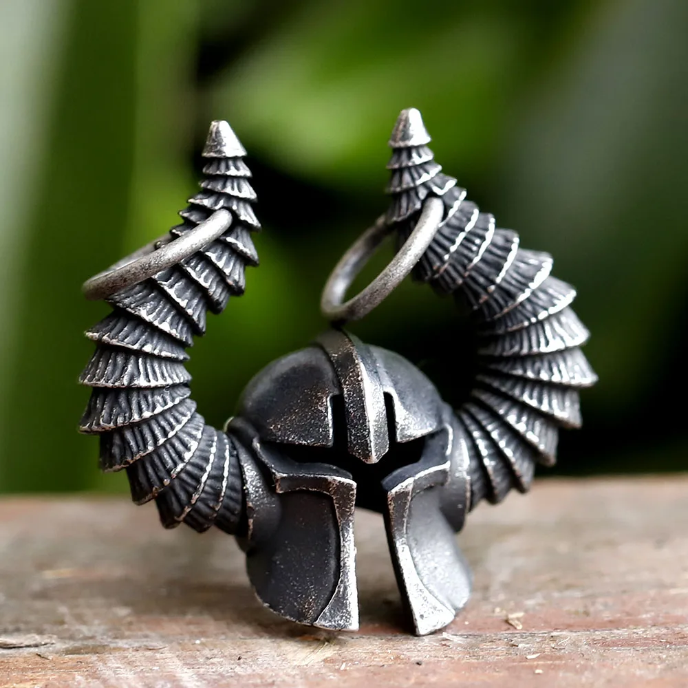 Neue 3d alte schwarze Anhänger Biker Punk Sammlung Wikinger Maske Halskette für Mann Schmuck für Hip Hop Geschenk versand kostenfrei Image