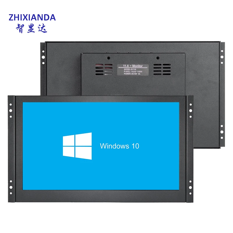 2025 Neuer 11,6-Zoll-Monitor mit offenem Rahmen, 1920 x 1080, resistives kapazitives Touch-Industrie-LCD-Display mit HD-VGA-USB-Schnittstelle Image