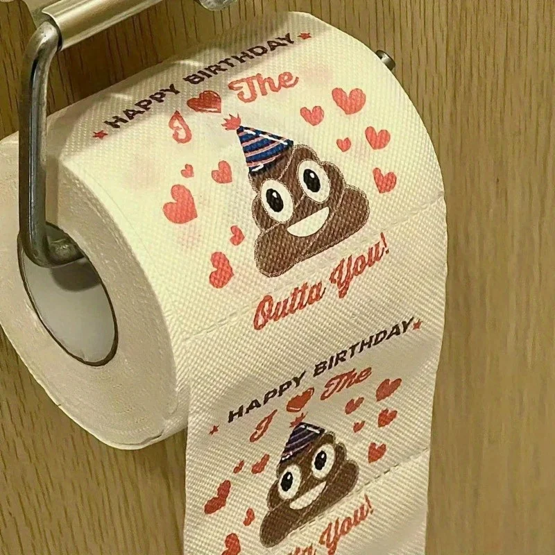 2 Stück Happy Birthday Gag Seidenpapier Gag Geschenke für Frauen 60. Geburtstag Geschenke Männer 3-lagige lustige Seidenrollen Streich Seidenpapier Image