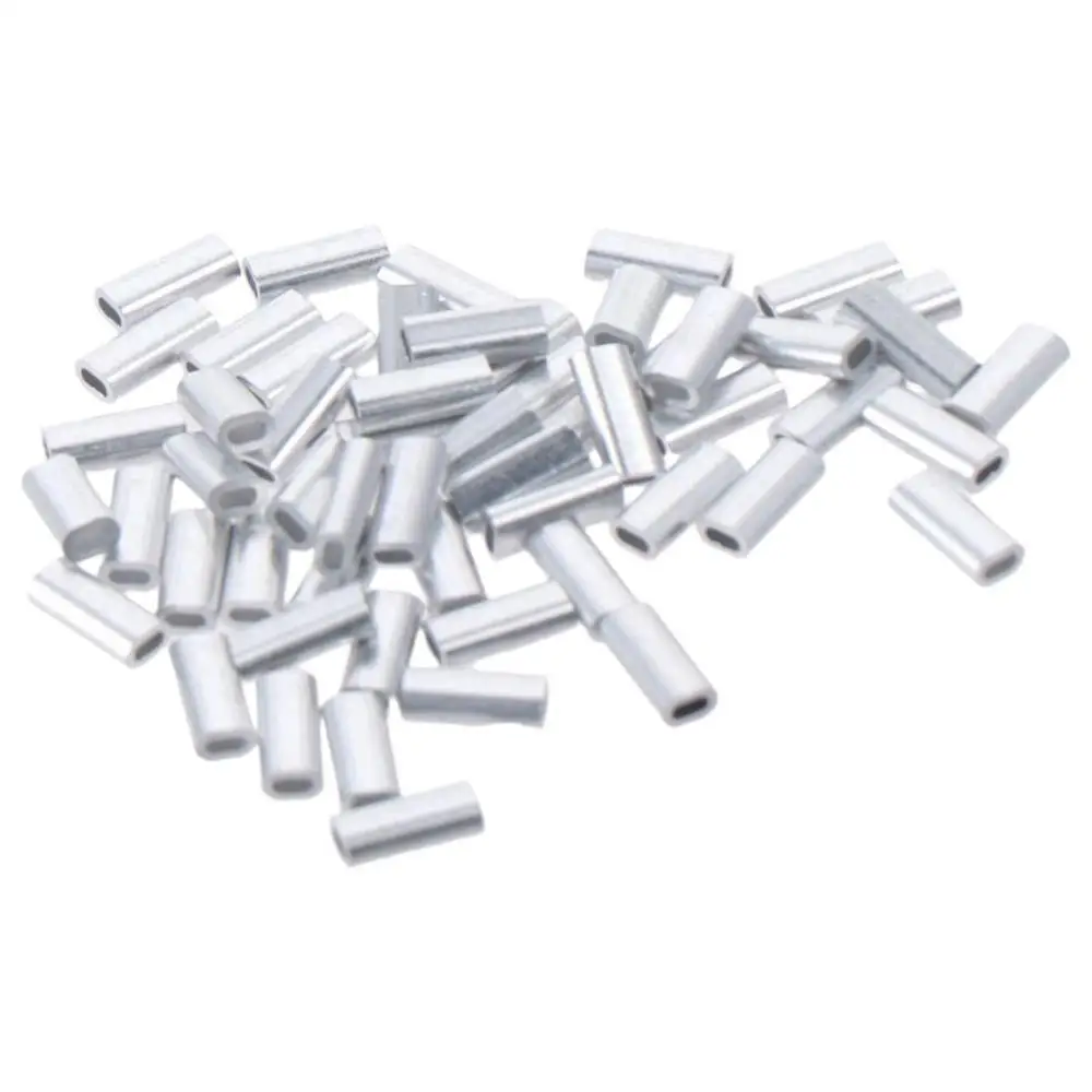 0,8/1,0/1,2/1,5/2,0/3,0 mm Drahtseil-Aluminium-Aderendhülsen, silberfarben (Packung mit 100 Stück) Image