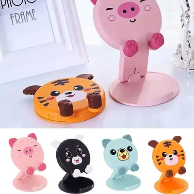 Adjustable Lovely Cartoon Phone Holder Desktop Cell Phone Stand For IPhone 15 Smartphone Multifunctional Desktop Stand
