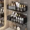 Bathroom Organiser Multifunctional Toiletries Organiser No-Punch Bathroom Shelf Bathroom Kitchen