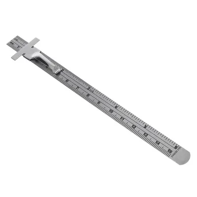 6" Stainless Steel Pocket Rule Handy Ruler Hight Meter with Inch 1/32" mm/Metric Graduations Home Improvement Tool