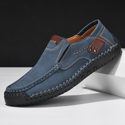 Men's Casual Slip-On Loafers, Lightweight Breathable Faux Leather Shoes with Non-Slip Sole, Perfect for Everyday Wear and Outdoor Activities