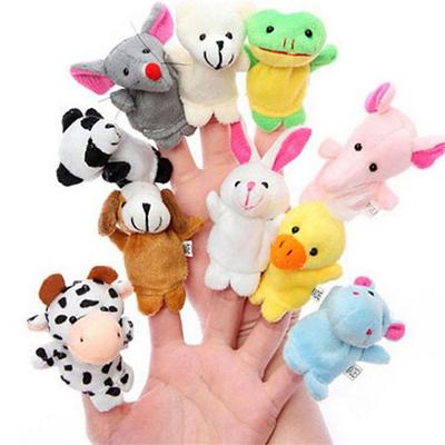 10Pcs Finger Puppets Set - Soft Plush Animals Finger Puppet Toys for Kids Mini Plush Figures Toy Assortment for Boys Girls Party Favors for Shows Playtime Schools