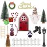 1 12 Dollhouse Christmas Spirit Door Mini Doll House Fairy Door Christmas Decoration Scene House