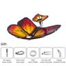 Bathroom Vessel Sink Butterfly Shape Artistic Tempered Glass Vessel Sink Vessel Bowl Sink Countertop Vanity Vessel Sink with Waterfall Faucet and Pop Up Drain Combo