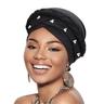 Women Turban Cap Beaded Headscarf BeanieAfrican Braid Turban Cap for WomenTwisted Beaded Braid Wrap Hat Braid Turban