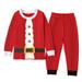 Toddler Kids Baby Night Clothes Boys Boys Girls PJ s Foot Pajamas for Babies Pajamas Christmas Santa French Fry Pajamas Claus Sleepwear T-shirt Boys Wear Pants Outfits Clothes Set Just One You Bo