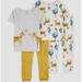 Carter s Just One You Toddler Girls Deer and Trees Short Sleeve Pajama Set- Gray/White- (2T)