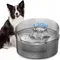 NPET DF10-SG Dog Water Fountain, 1.3 Gallon/170oz/5L Large Automatic Dog Water Bowl with Splatter