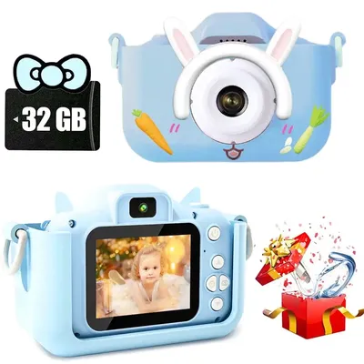 Upgrade Kids Digital Camera, 32GB SD Card, HD Video, Birthday Gifts for 3-10 Year Old