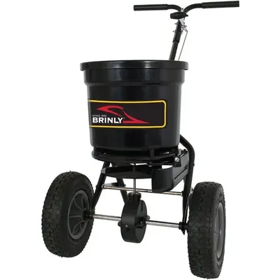 500BHDF-A Push Spreader with Side Deflector Kit and Hopper Grate, 50 lb. Capacity, Matte Black