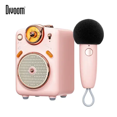 Divoom Fairy-OK Portable Bluetooth Speaker with Microphone Karaoke Function with Voice Change, FM