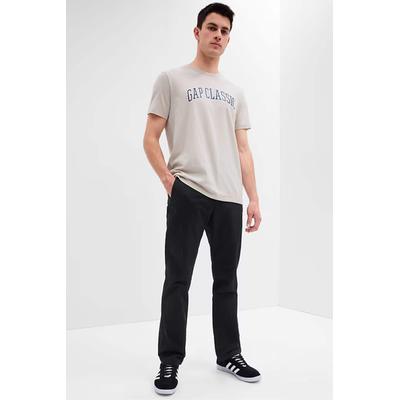 Gap Mens Black Straight Fit Stretch Essential Chino Trousers - Black
