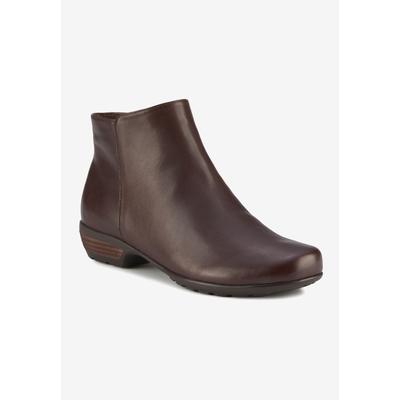 Extra Wide Width Women's Ezra Bootie by Ros Hommerson in Brown Leather (Size 12 WW)