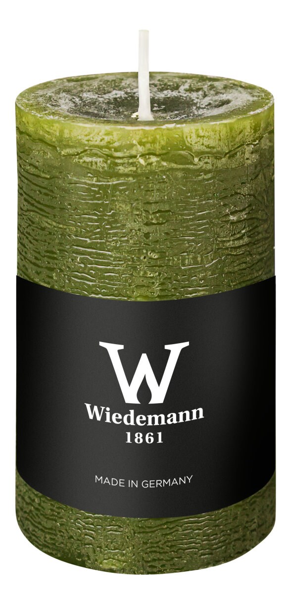 Wiedemann Kerzen Durchgefärbte Stumpen Kerzen Olive 160 x Ø 68 mm, 1 Stück Image