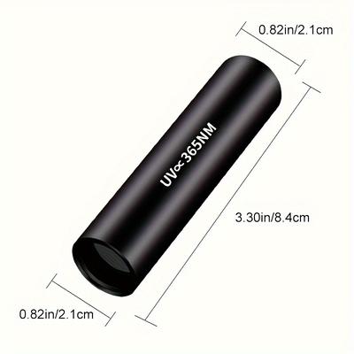 TEMU 365nm Multi-layer Filtered Ultraviolet Mini Flashlight, Pet Fungus Detection Uv Flashlight, Fluorescent Agent Detection Anti-counterfeiting Small Uv Pen, Used For Cat Urine, Stains, Bed Bugs, Etc