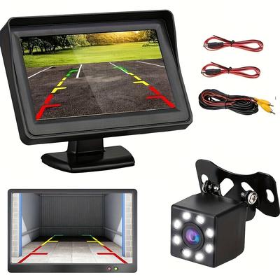 TEMU 4.3- Hd Display Universal Car - - Reversing For Safe And Driving - For Car, , Suv, And Van