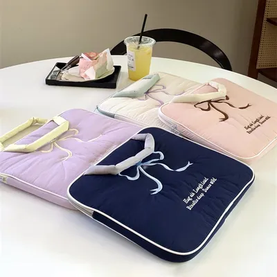 Fashion Bow Printing Nylon Laptop Bag 13 14 15 Inch Laptop Sleeve 10 11 9.7 Inch Tablet Bag Laptop