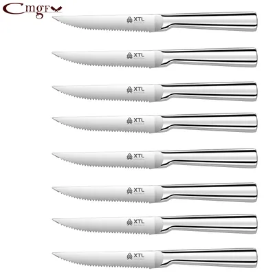 Steak Knife set 4/6/8pcs- All steel kitchen knives - Seiko new serrated steak knife High durable