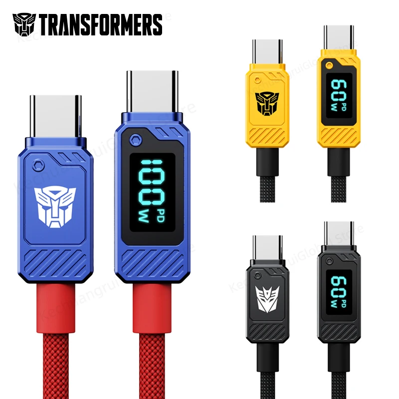 Transformers 100W LED Display digitale ricarica rapida cavo USB tipo C per Samsung Xiaomi POCO Redmi Huawei cavo dati di ricarica rapida