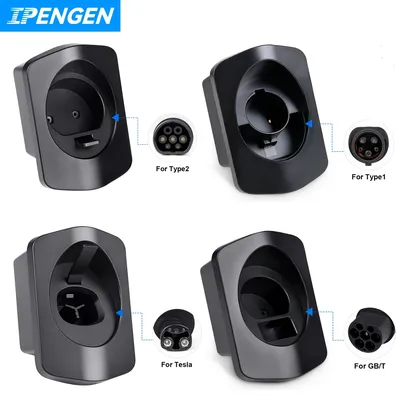 IPENGEN EV Ladegerät Stecker Halter Ständer für TESLA Typ1 Typ2 GBT Standard Elektrische Ladegerät Image