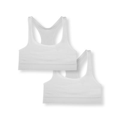 Malibu Sugar Bundle of Two Sports Bra, Juniors - (12-16) - Big Kid - White-White