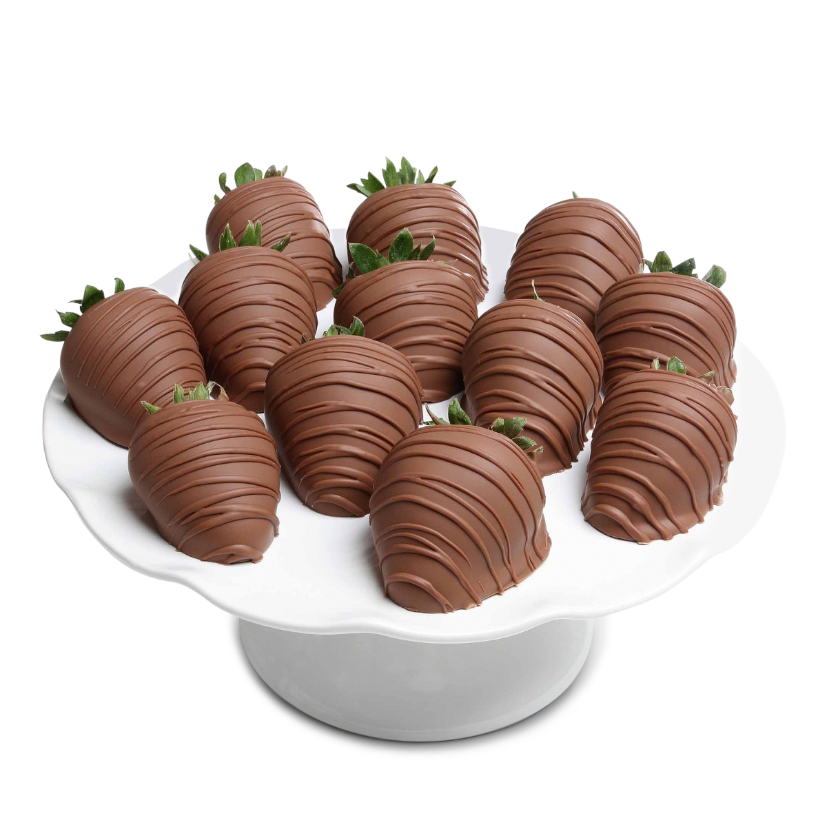 Chocolate Covered Company Belgian Milk Chocolate Covered Strawberries, 12 Piece