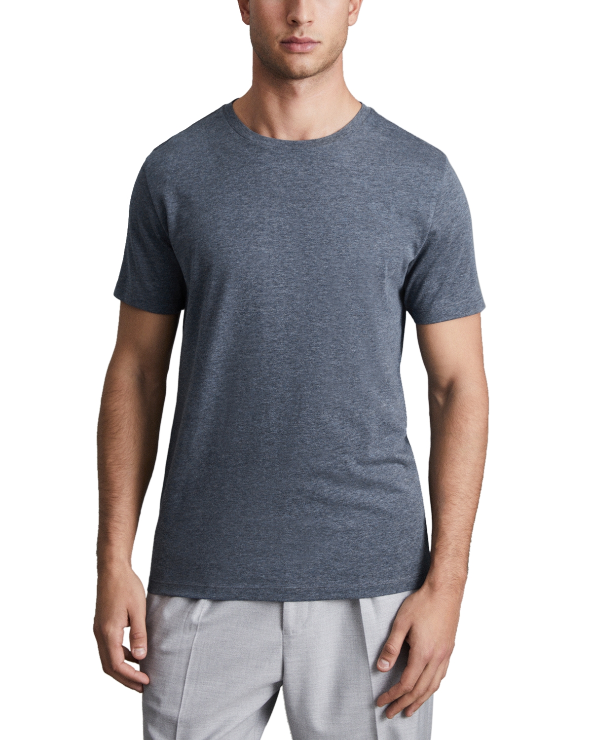 Reiss Bless Slim Fit Crewneck Tee - Airforce Blue