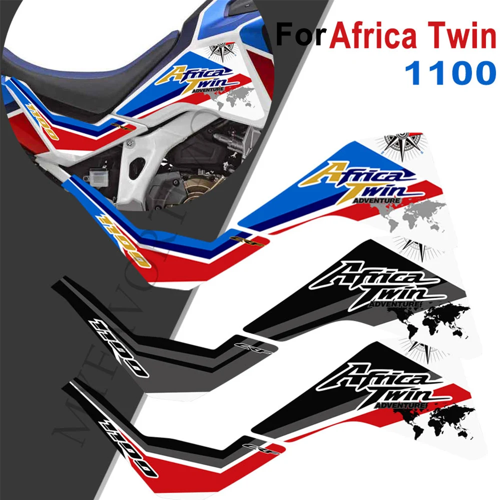 Für Honda CRF 1100 CRF 1100L 1100L L L1 L2 Africa Twin Adventure Sport Motorrad Tank Pad Seitenschutz Aufkleber Set Image