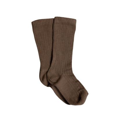 The Simple Folk Unisex Ribbed Sock - Walnut