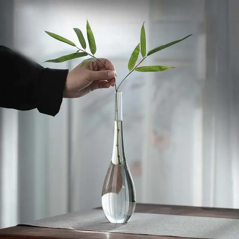 Blumen arrangement Zen Vase Arbeits platte Vase transparentes Glas kleine Vase Hydro ponik japanische Wohnkultur Home Ornament Handwerk