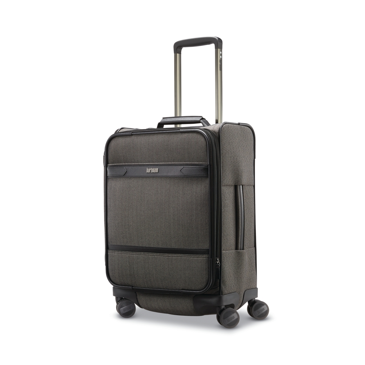 Hartmann Herringbone Deluxe Domestic Carry On Expandable Spinner - Black Herringbone