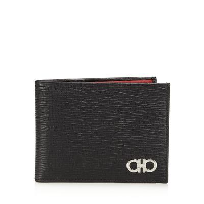 Salvatore Ferragamo Men's Revival Leather Bifold Wallet - Black/Red
