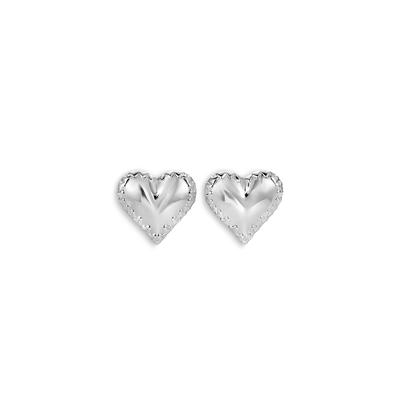 Heaven Mayhem Love Ii Heart Drop Earrings - Silver