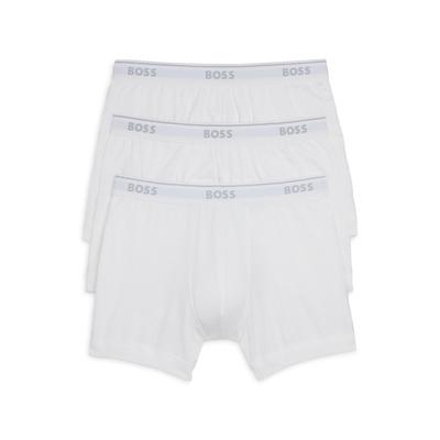 Boss Classic Cotton Boxer Briefs, Pack of 3 - White